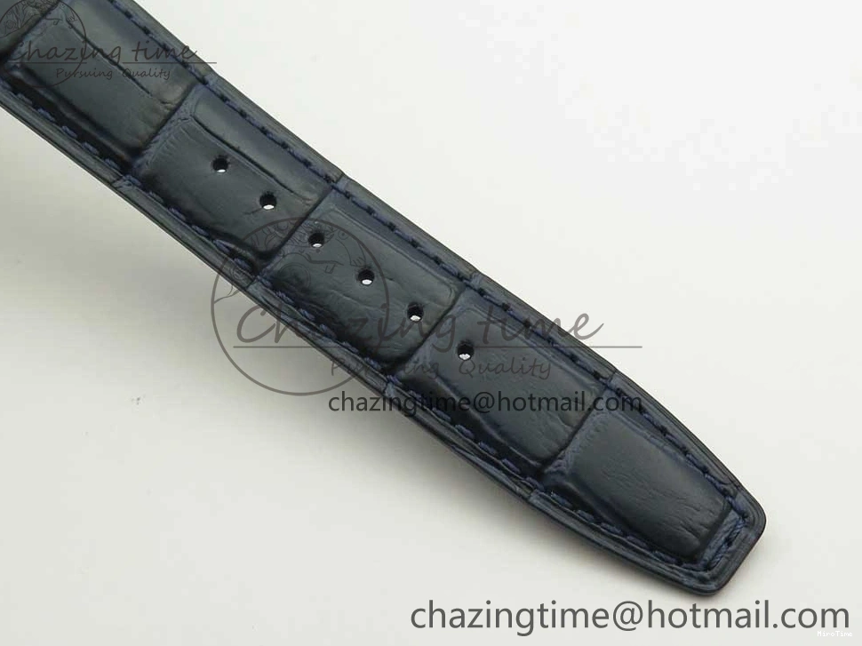 MIROTIME 0521 Affordable Portuguese Real PR Real Annual Calendar IW5035 ZF 1:1 Best Edition White Dial Blue Markers on Blue Leather Strap A 7143